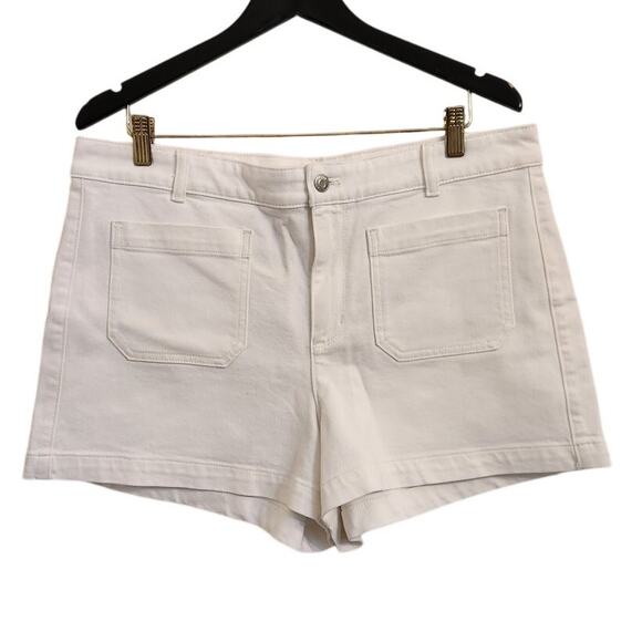 NWT J. Crew Patch-Pocket Denim Short In White 14 - Picture 3 of 8
